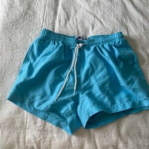 Blue Swim Shorts with Drawstring